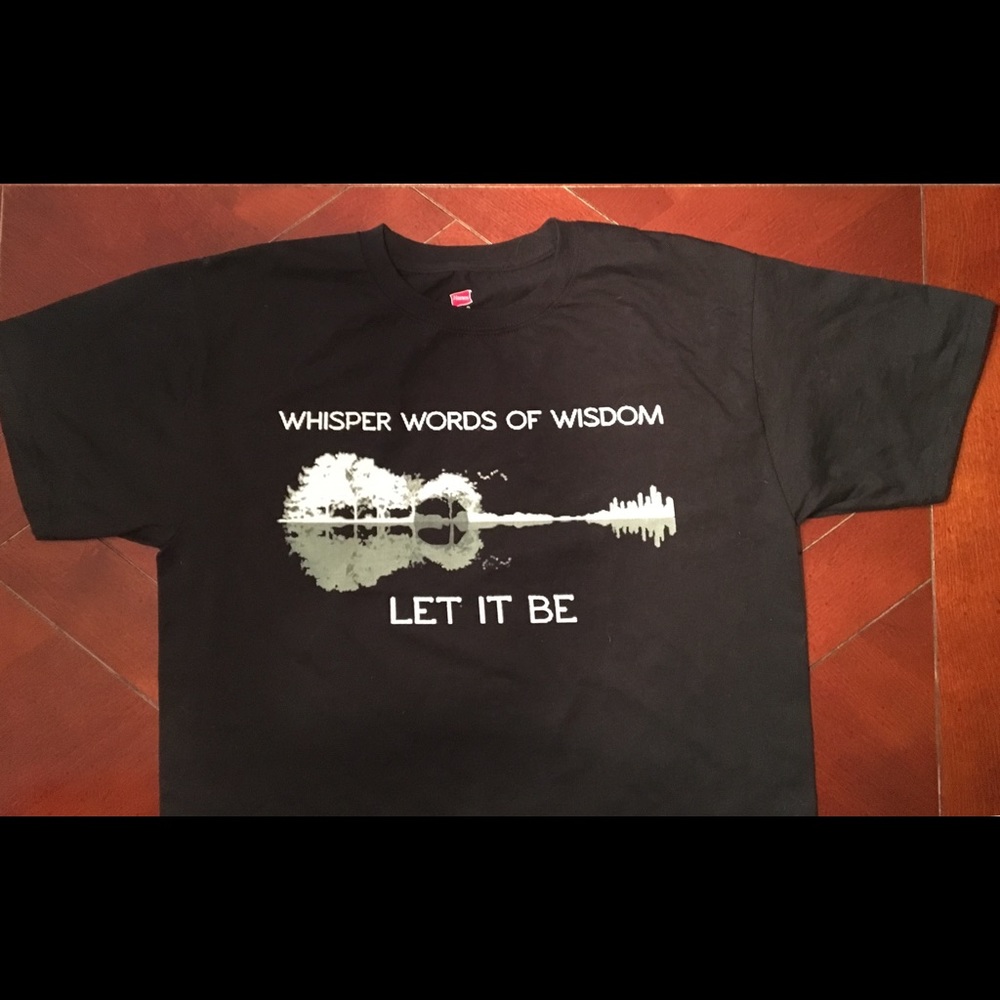 Cool Beatles Lyrics Nature T-Shirt Size M Hanes